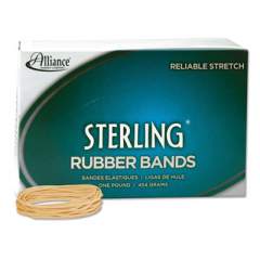 Alliance Sterling Rubber Bands, Size 19, 0.03" Gauge, Crepe, 1 lb Box, 1,700/Box (24195)