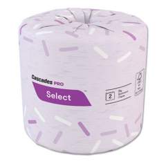 Cascades PRO Select Standard Bath Tissue, 2-Ply, White, 4 x 3, 500 Sheets/Roll, 96 Rolls/Carton (B166)
