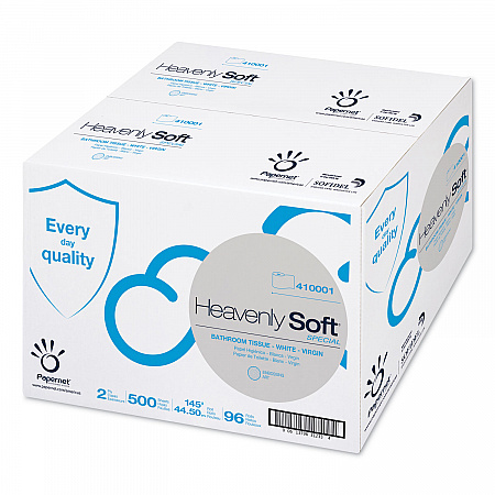 Heavenly Soft Toilet Tissue, Septic Safe, 2-Ply, White. 500 Sheets/Roll, 96 Rolls/Carton (410001)
