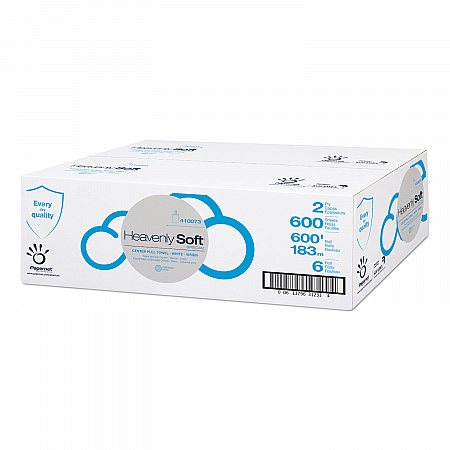 Heavenly Soft Special Center Pull Towel, 2-Ply, 7.6 x 12, White, 600 Sheets/Roll, 6 Rolls/Carton (410073)