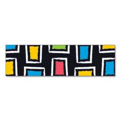 TREND Bolder Borders, 2.75" x 35.75 ft, Bold Strokes Rectangles, Assorted Colors (T85142)