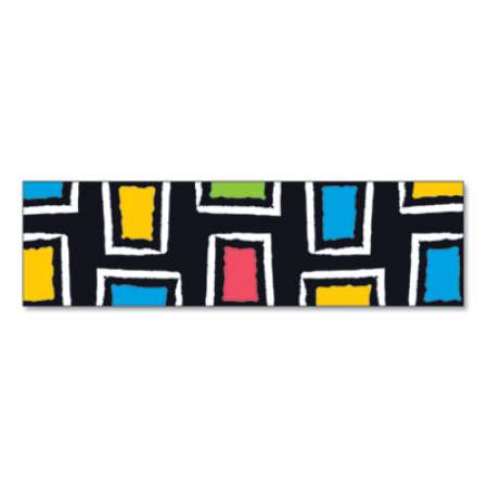 TREND Bolder Borders, 2.75" x 35.75 ft, Bold Strokes Rectangles, Assorted Colors (T85142)