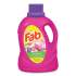 Fab Laundry Detergent Liquid, Love Duet (Lotus and Lilac), 40 Loads, 60 oz Bottle, 6/Carton (FABBB33)
