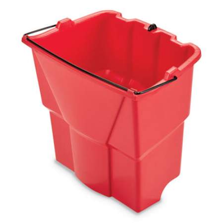 Rubbermaid Commercial WaveBrake 2.0 Dirty Water Bucket, 18 qt, Plastic, Red (2064907)