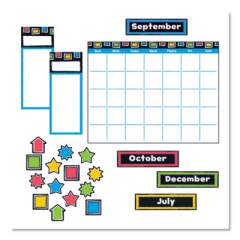 TREND Bold Strokes Wipe-Off Calendar Bulletin Board Set, 18" x 26.5", Assorted Colors, 30 Pieces (T8392)