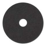 3M Low-Speed Stripper Floor Pad 7200, 14" Diameter, Black, 5/Carton (08376)