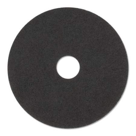 3M Low-Speed Stripper Floor Pad 7200, 14" Diameter, Black, 5/Carton (08376)