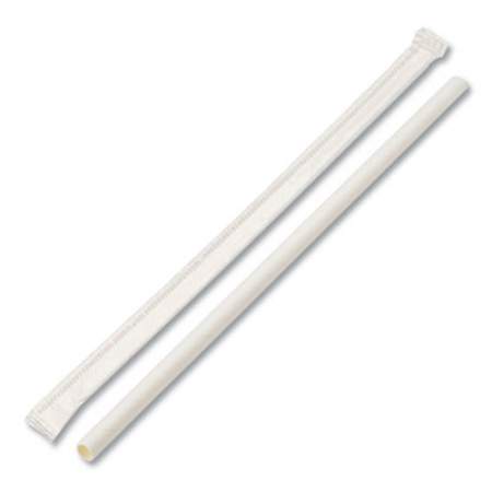 Boardwalk Individually Wrapped Paper Straws, 7.75" x 0.25", White, 3,200/Carton (PPRSTRWWR)