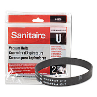 Replacement Belt for Upright Vacuum Cleaner, Flat U Style, 2/Pack (66120)
