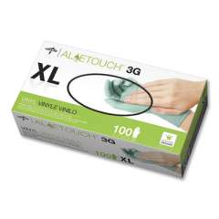 Medline Aloetouch 3G Synthetic Exam Gloves - CA Only, Green, X-Large, 100/Box (6MDS195177)
