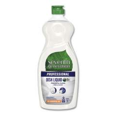 Seventh Generation Professional Dishwashing Liquid, Free and Clear, 25 oz Bottle, 12/Carton (44718CT)