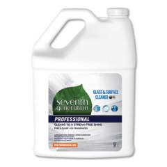 Seventh Generation Professional Glass and Surface Cleaner, Free and Clear, 1 gal Bottle, 2/Carton (44721CT)