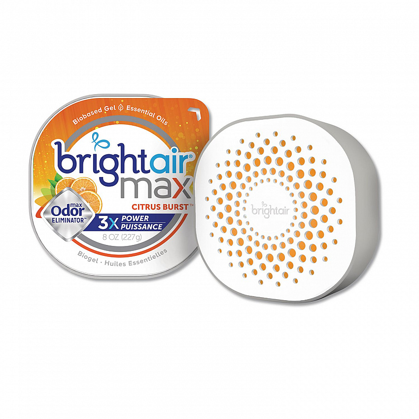 Max Odor Eliminator Air Freshener, Citrus Burst, 8 oz Jar (900436EA)