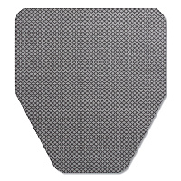 Komodo Urinal Mat, Shield-Shaped, Gray Smooth Surface, 18" x 20", 6/Carton (220209)