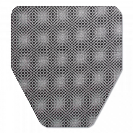 Komodo Urinal Mat, Shield-Shaped, Gray Smooth Surface, 18