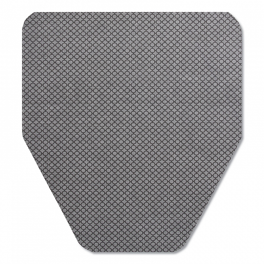 Komodo Urinal Mat, Shield-Shaped, Gray Smooth Surface, 18" x 20", 6/Carton (220209)