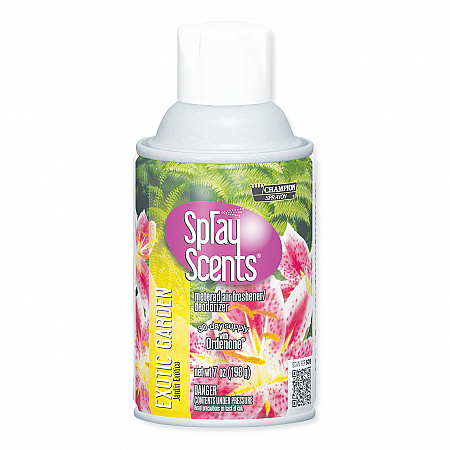 Champion Sprayon SPRAYScents Metered Air Freshener Refill, Exotic Garden, 7 oz Aerosol Spray, 12/Carton (5187)