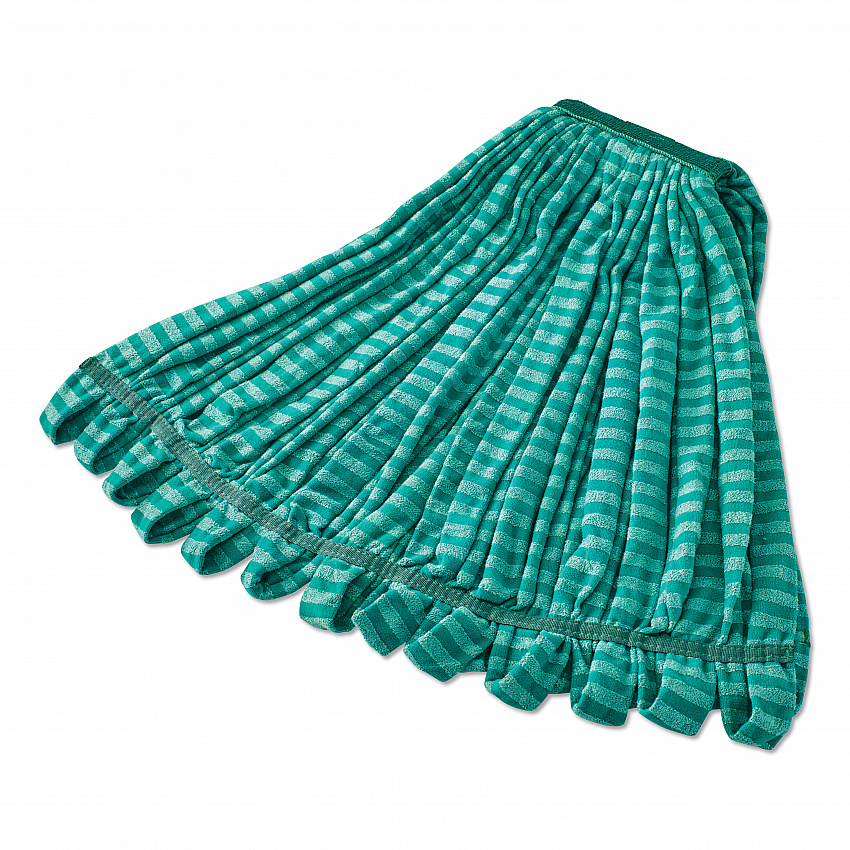 Microfiber Tube Wet Mop, Microfiber, 1" Headband, Green (T813EA)