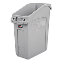 Slim Jim Under-Counter Container, 13 gal, Polyethylene, Gray (2026695)