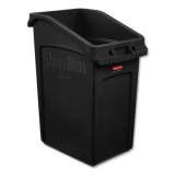 Rubbermaid Commercial Slim Jim Under-Counter Container, 23 gal, Polyethylene, Black (2026722)