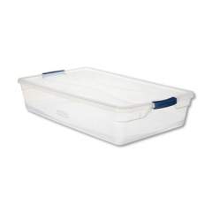 Rubbermaid Clever Store Basic Latch-Lid Container, 41 qt, 17.75" x 29" x 6.13", Clear (RMCC410001)