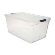 Rubbermaid Clever Store Basic Latch-Lid Container, 95 qt, 17.75" x 29" x 13.25", Clear (RMCC950001)
