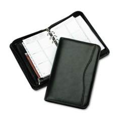 Day-Timer Avalon Simulated Leather Planner/Organizer Starter Set, Zipper Closure, 6.75 x 3.75, Black Cover, Undated (82131)