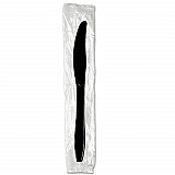 Individually Wrapped Heavyweight Knives, Plastic, Black, 1,000/Carton (KH53C7)