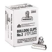X-ACTO Bulldog Clips, Medium, Nickel-Plated, 36/Box (2002LMR)