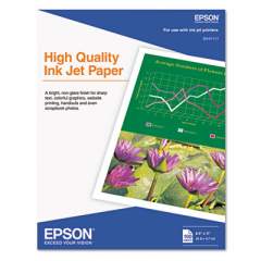 Epson High Quality Inkjet Paper, 4.7 mil, 8.5 x 11, Matte White, 100/Pack (S041111)