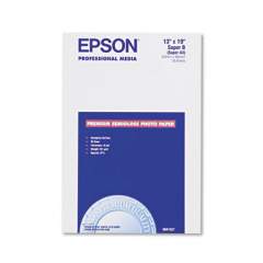 Epson Premium Photo Paper, 10.4 mil, 13 x 19, Semi-Gloss White, 20/Pack (S041327)