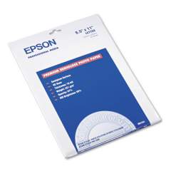 Epson Premium Photo Paper, 10.4 mil, 8.5 x 11, Semi-Gloss White, 20/Pack (S041331)