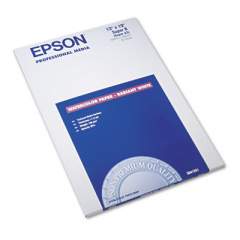 Epson Watercolor Radiant White Inkjet Paper, 11.5 mil, 13 x 19, Matte White, 20/Pack (S041351)