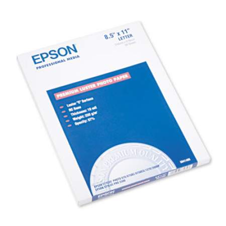 Epson Ultra Premium Photo Paper, 10 mil, 8.5 x 11, Luster White, 50/Pack (S041405)