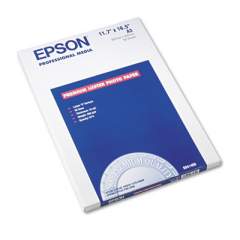 Epson Ultra Premium Photo Paper, 10 mil, 11.75 x 16.5, Luster White, 50/Pack (S041406)