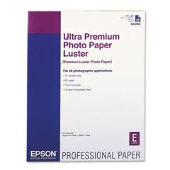 Epson Ultra Premium Photo Paper, 10 mil, 17 x 22, Luster White, 25/Pack (S042084)