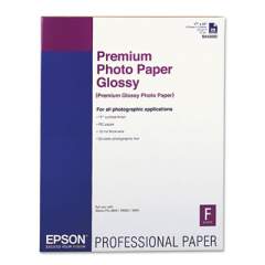 Epson Premium Photo Paper, 10.4 mil, 17 x 22, High-Gloss White, 25/Pack (S042092)