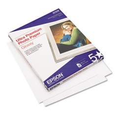 Epson Ultra Premium Gloss Photo Paper, 11.8 mil, 8.5 x 11, Bright White, 50/Pack (S042175)