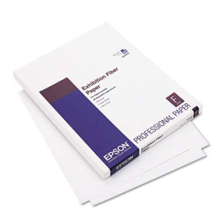 Epson Exhibition Fiber Paper, 13 mil, 8.5 x 11, White, 25/Pack (S045033)