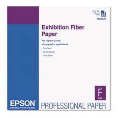 Epson Exhibition Fiber Paper, 13 mil, 17 x 22, White, 25/Pack (S045039)
