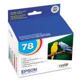 Epson T078920-S (78) Claria Ink, 1,290 Page-Yield, Cyan/Light Cyan/Light Magenta/Magenta/Yellow