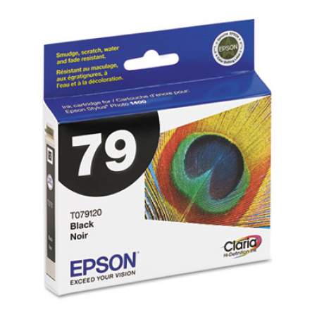 Epson T079120 (79) Claria High-Yield Ink, 470 Page-Yield, Black