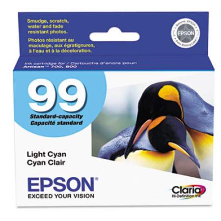Epson T099520-S (99) Claria Ink, 450 Page-Yield, Light Cyan