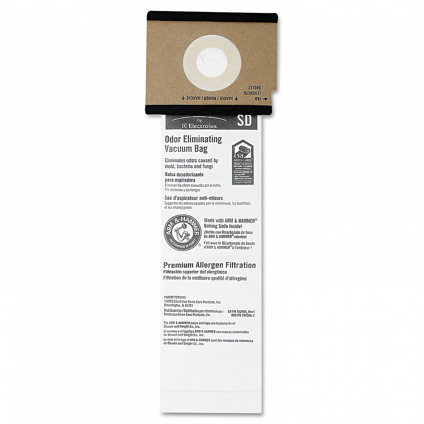 SD Premium Allergen Vacuum Bags with Arm and Hammer for SC9100 Series, 5/Pack, 10 Packs/Carton (63262B10CT)