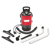 TRANSPORT QuietClean Backpack Vacuum SC412B, 1.5 gal Tank Capacity, Red (SC412B)