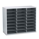 Fellowes Literature Organizer, 24 Letter Sections, 29 x 11 7/8 x 23 7/16, Dove Gray (25041)
