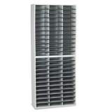Fellowes Literature Organizer, 72 Letter Sections, 29 x 11.88 x 69.13, Dove Gray (25121)
