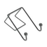 Fellowes Partition Additions Wire Double-Garment Hook, 4 x 6, Black (75510)