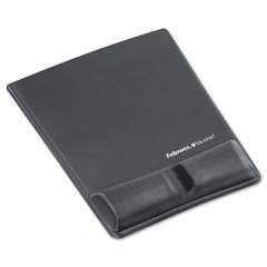Fellowes Memory Foam Wrist Support w/Attached Mouse Pad, Graphite (9184001)