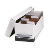Fellowes Corrugated Media File, Holds 125 Diskettes/35 Standard Cases, White/Black (96503)